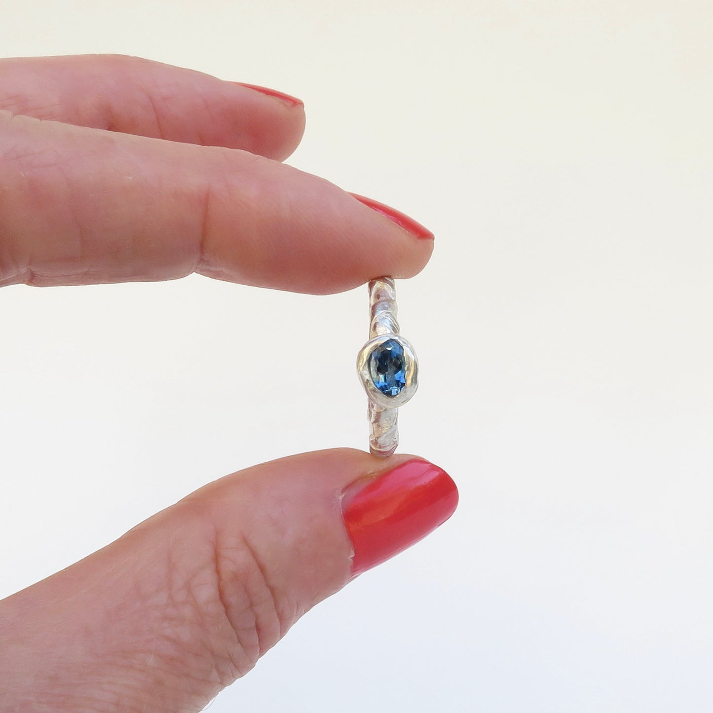 Woven ring in organic setting