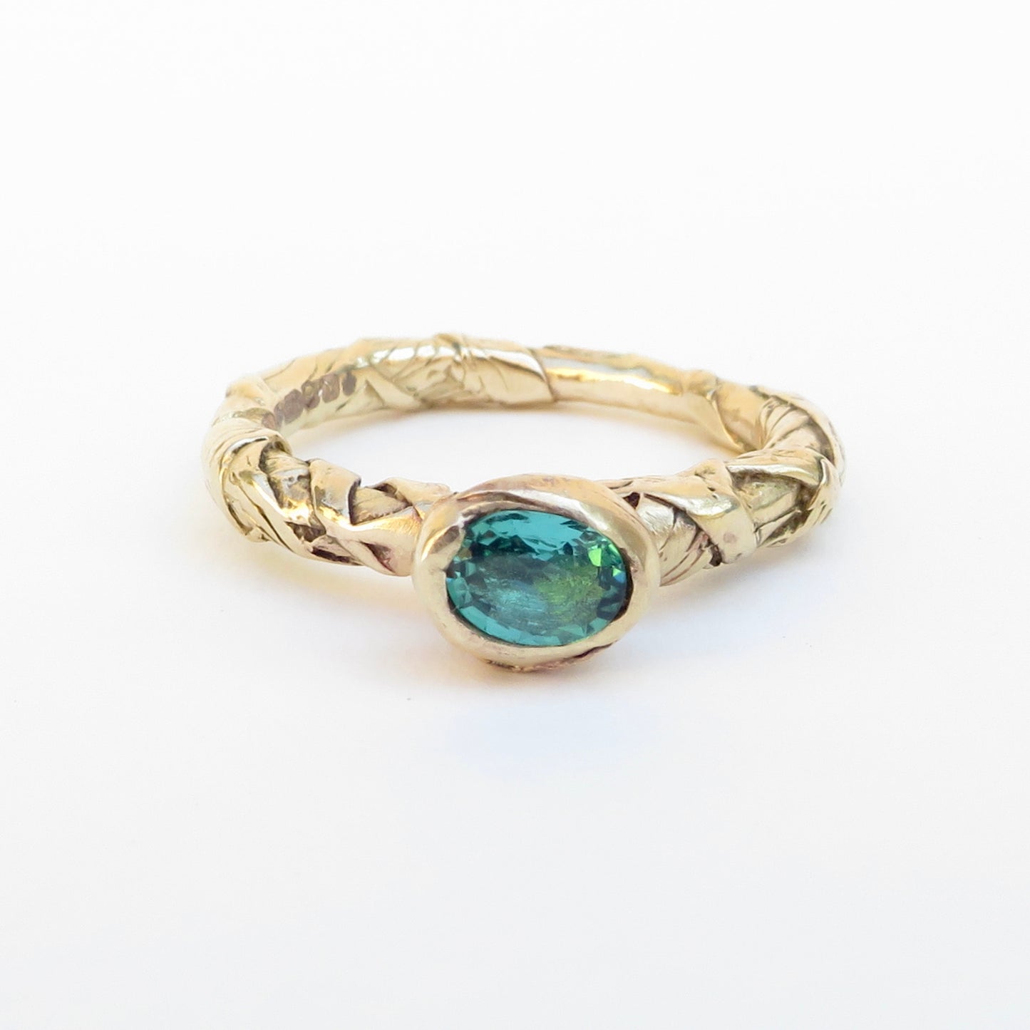 Woven ring in organic setting