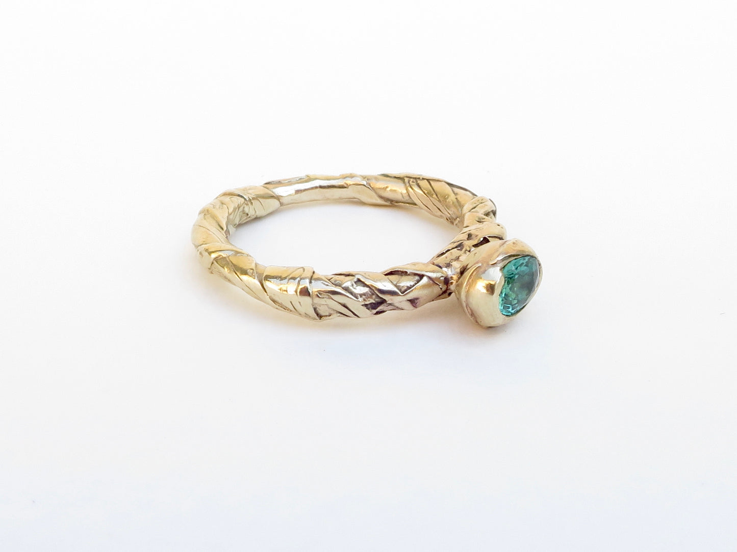 Woven ring in organic setting