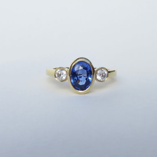 1920's sapphire and diamond ring