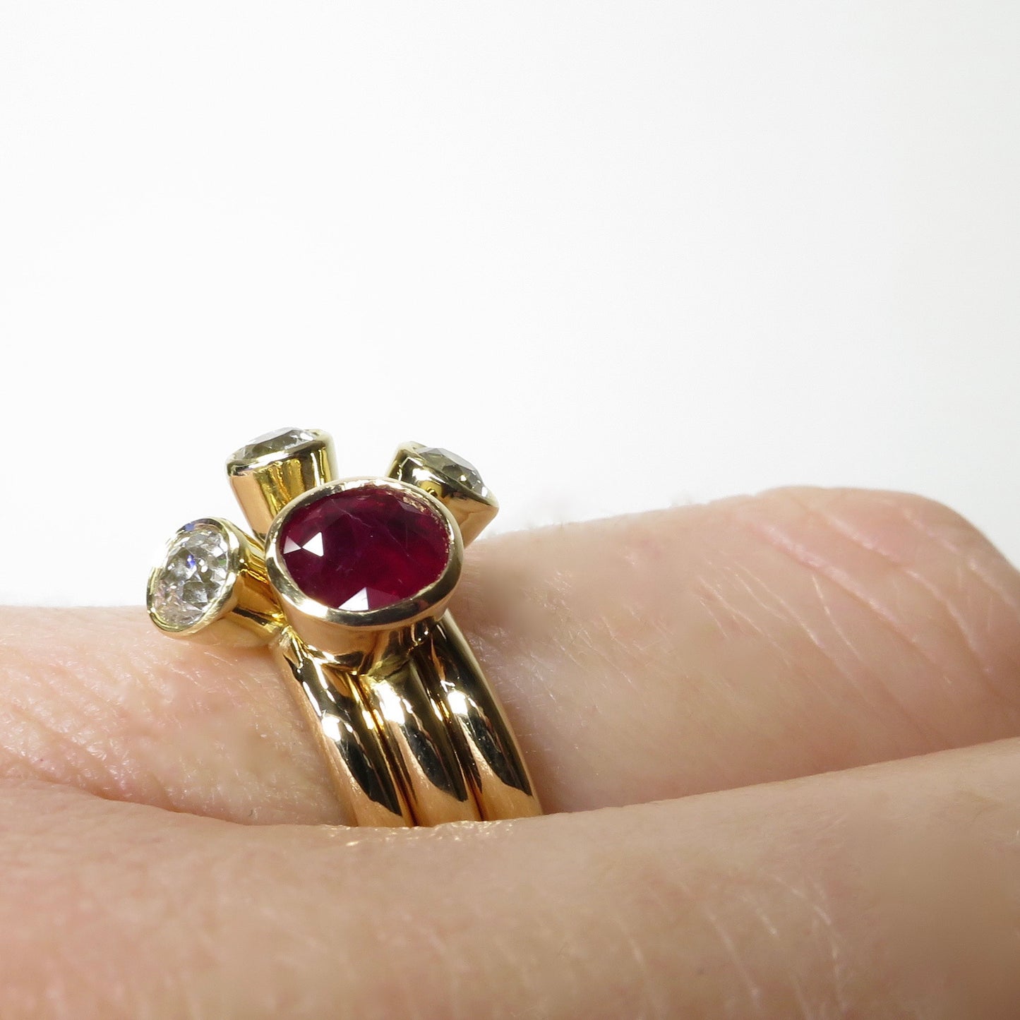 Ruby and Diamond triptych