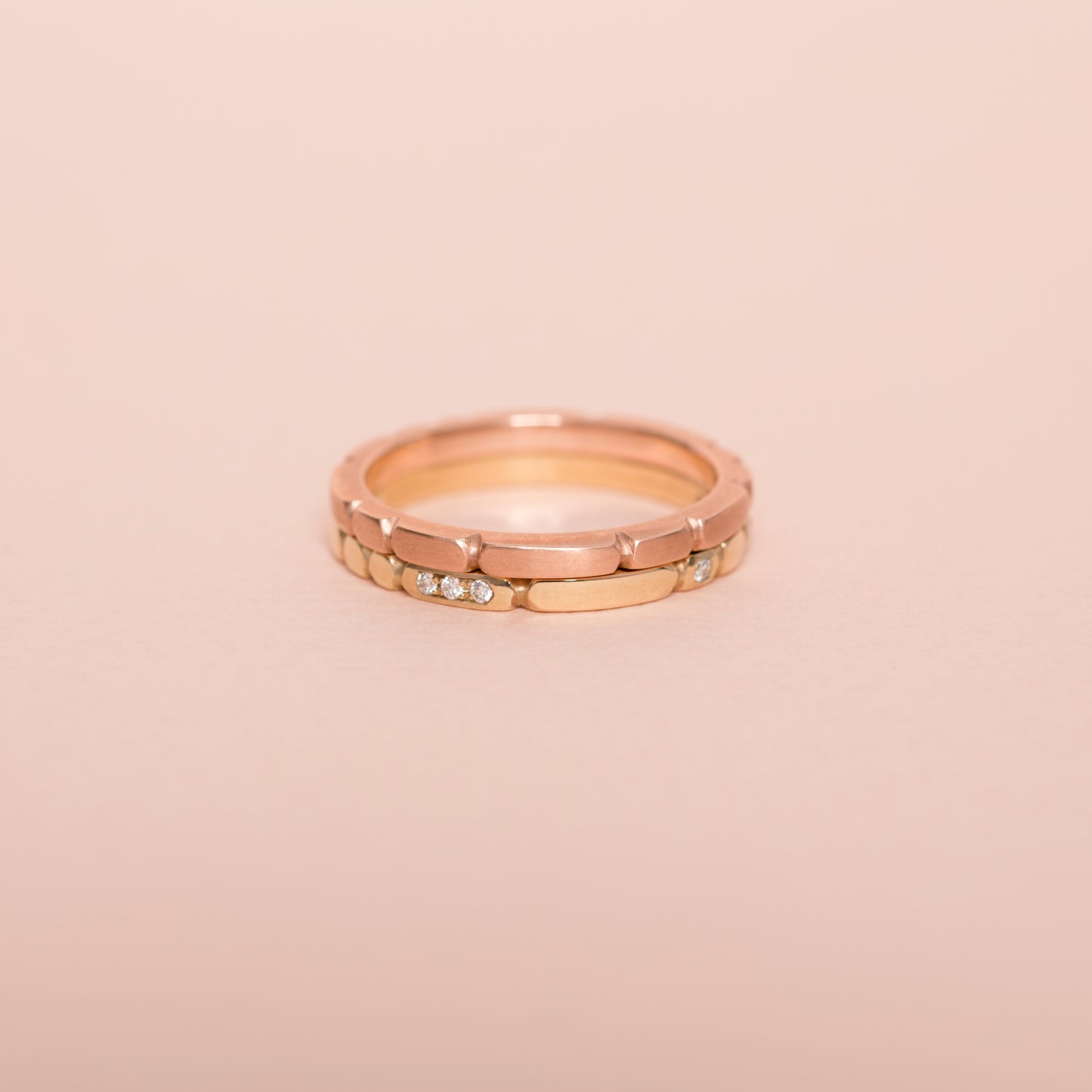 Sculpt rose gold ring